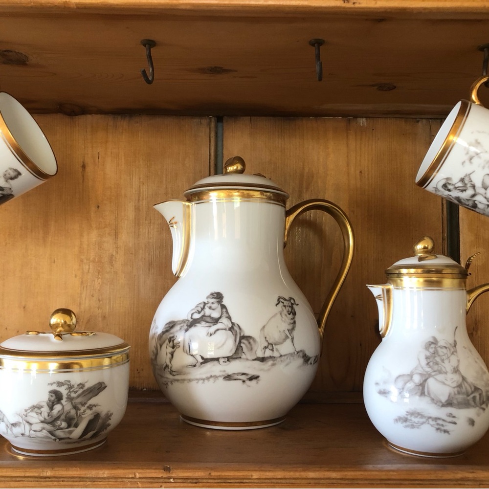 Very rare! Ancienne Manufacture Royal de Limoges “Pastorale” pattern. - Picture 7 of 10